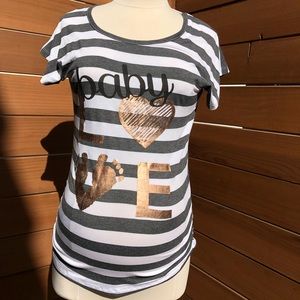 🤰🏻Striped Maternity T-Shirt